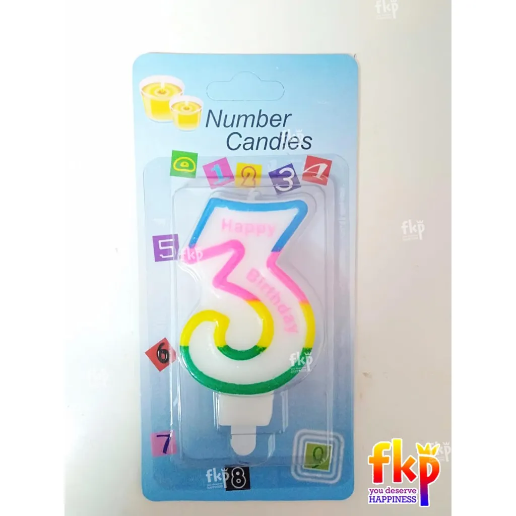 Putih Pelangi Angka 3