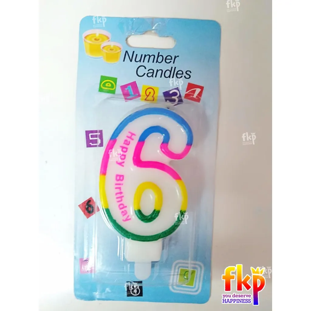 Putih Pelangi Angka 6