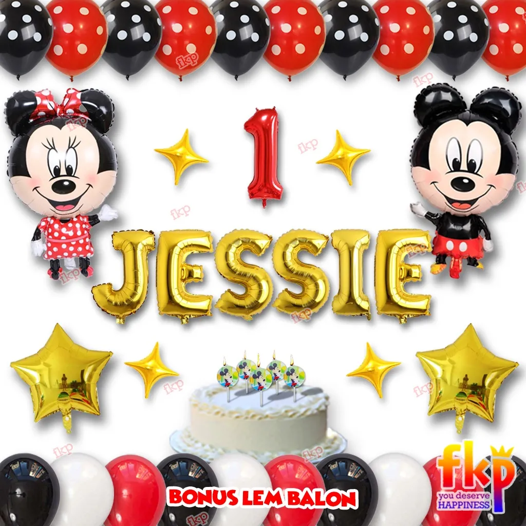 Mickey Minnie Bintang Gold T Polos