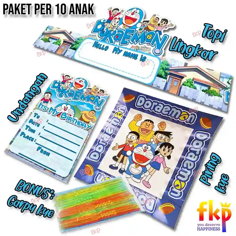 Paket Piring Doraemon