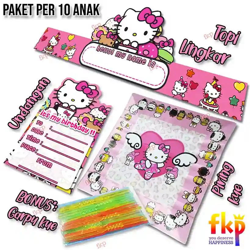 Paket Piring Hello Kitty