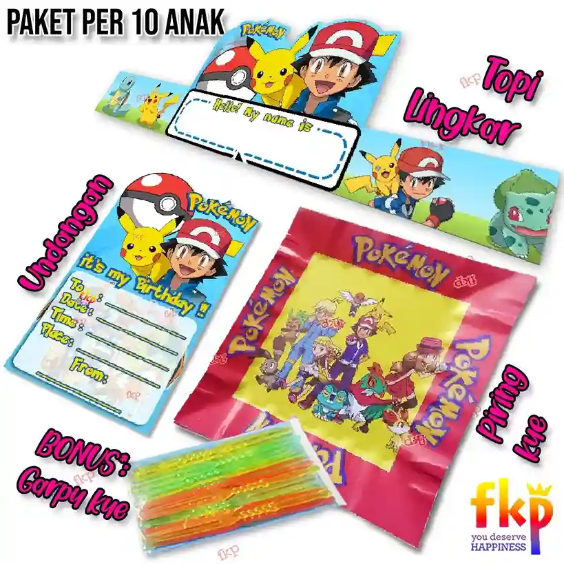 Paket Piring Pokemon