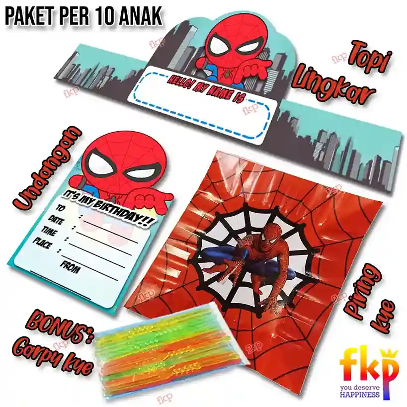 Paket Piring Spiderman