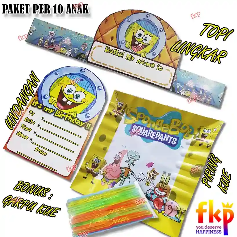 Paket Piring Spongebob