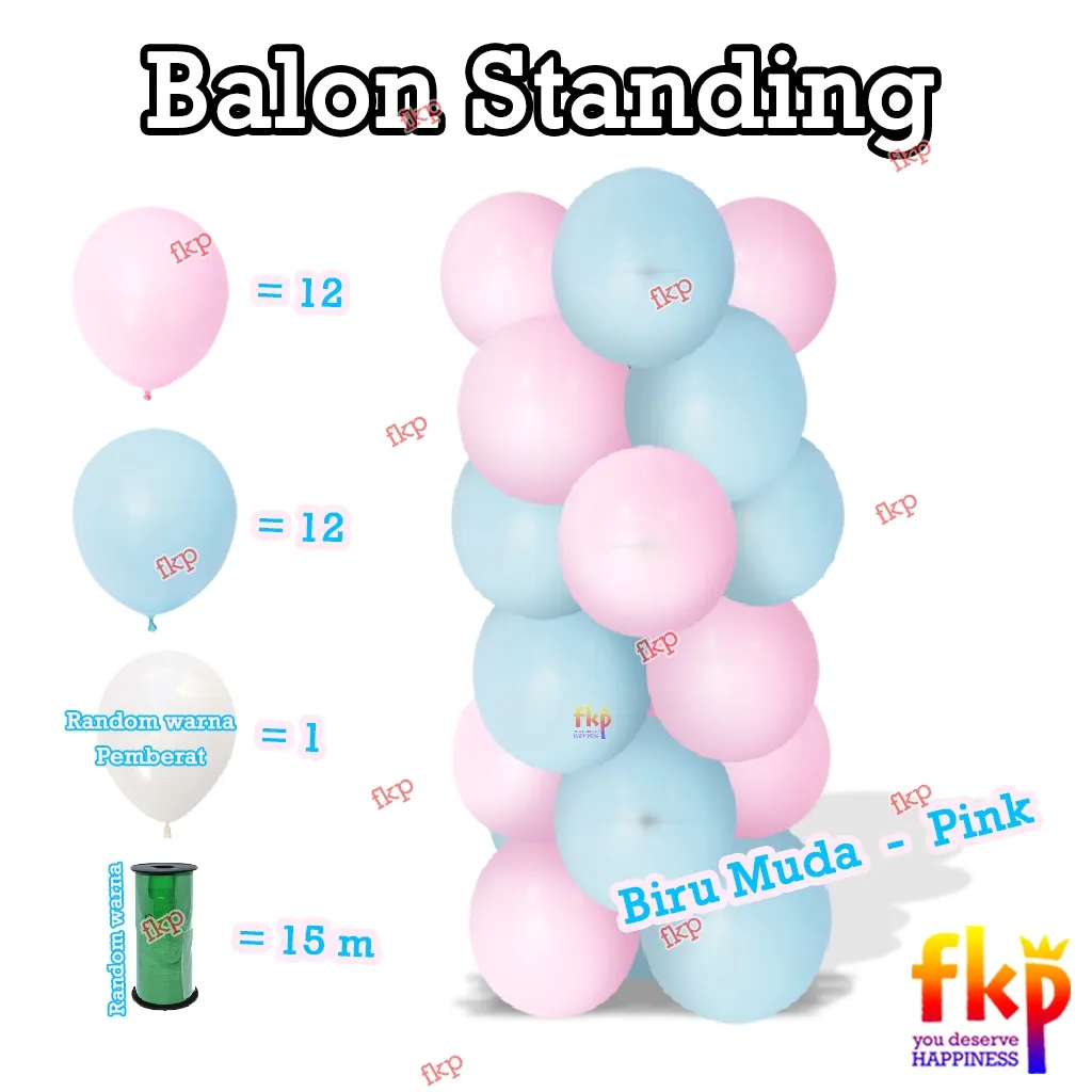 Standing ( Pastel Biru Dan Pink )